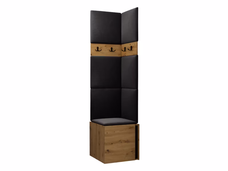 Garderoba MIRJAN 24 Orion XXI dąb artisan/czarny + czarny 1 kpl.