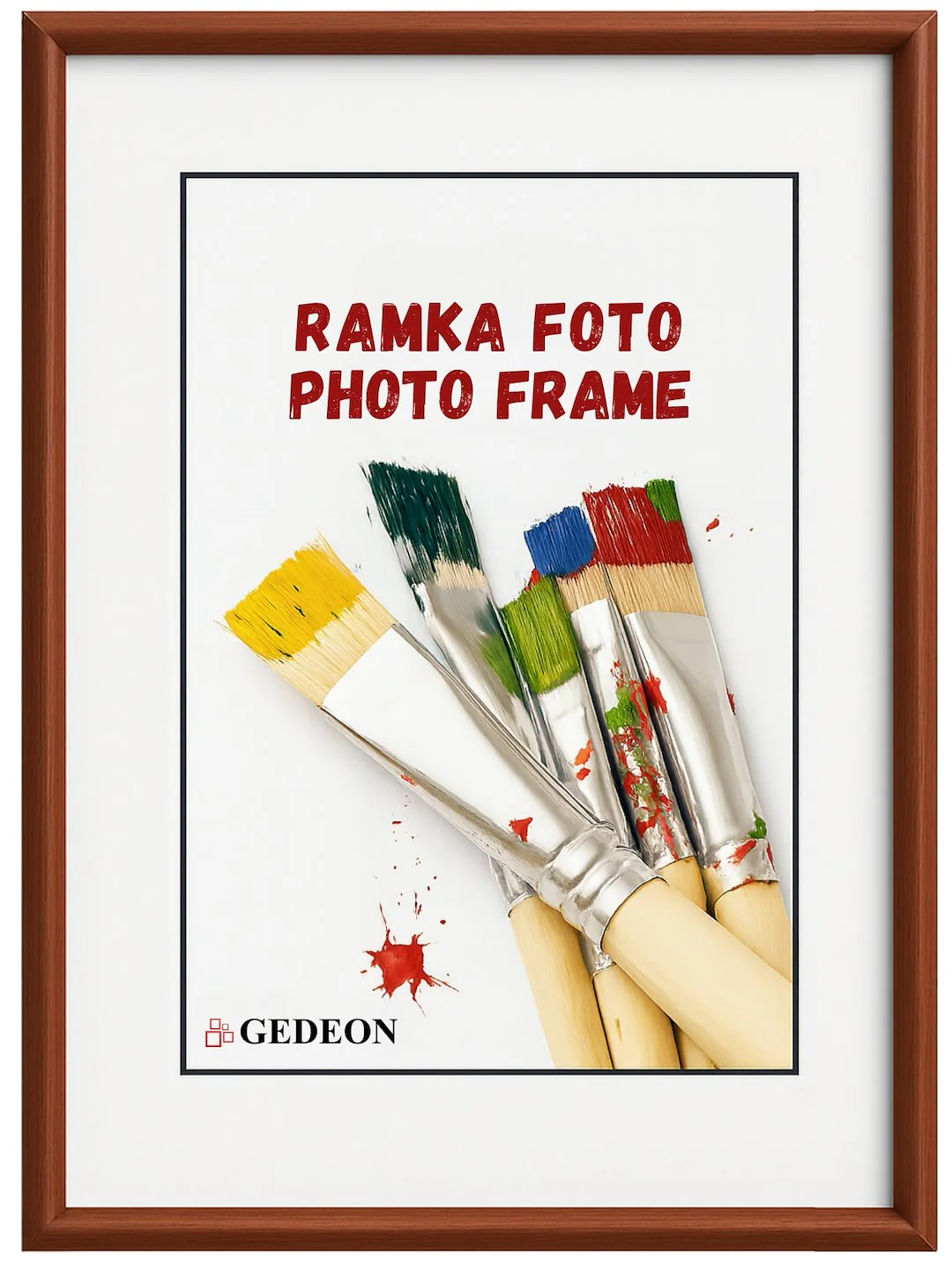 Ramka plastikowa 13×18 BB1318BR brązowa szkło