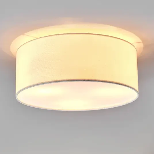 Biała lampa sufitowa z tkaniny Henrika