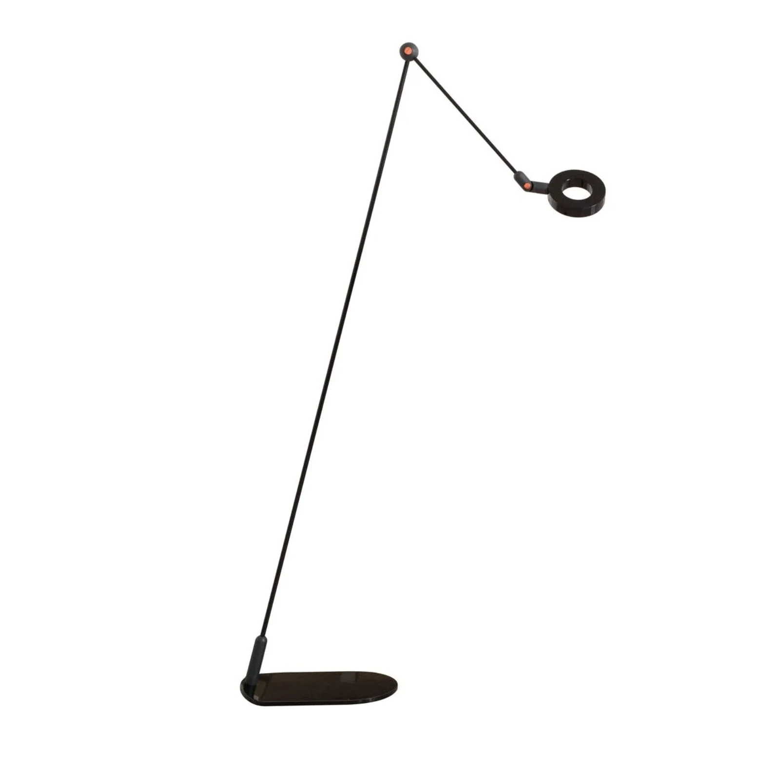 Lampa podłogowa L’AMICA czarny z koralowym