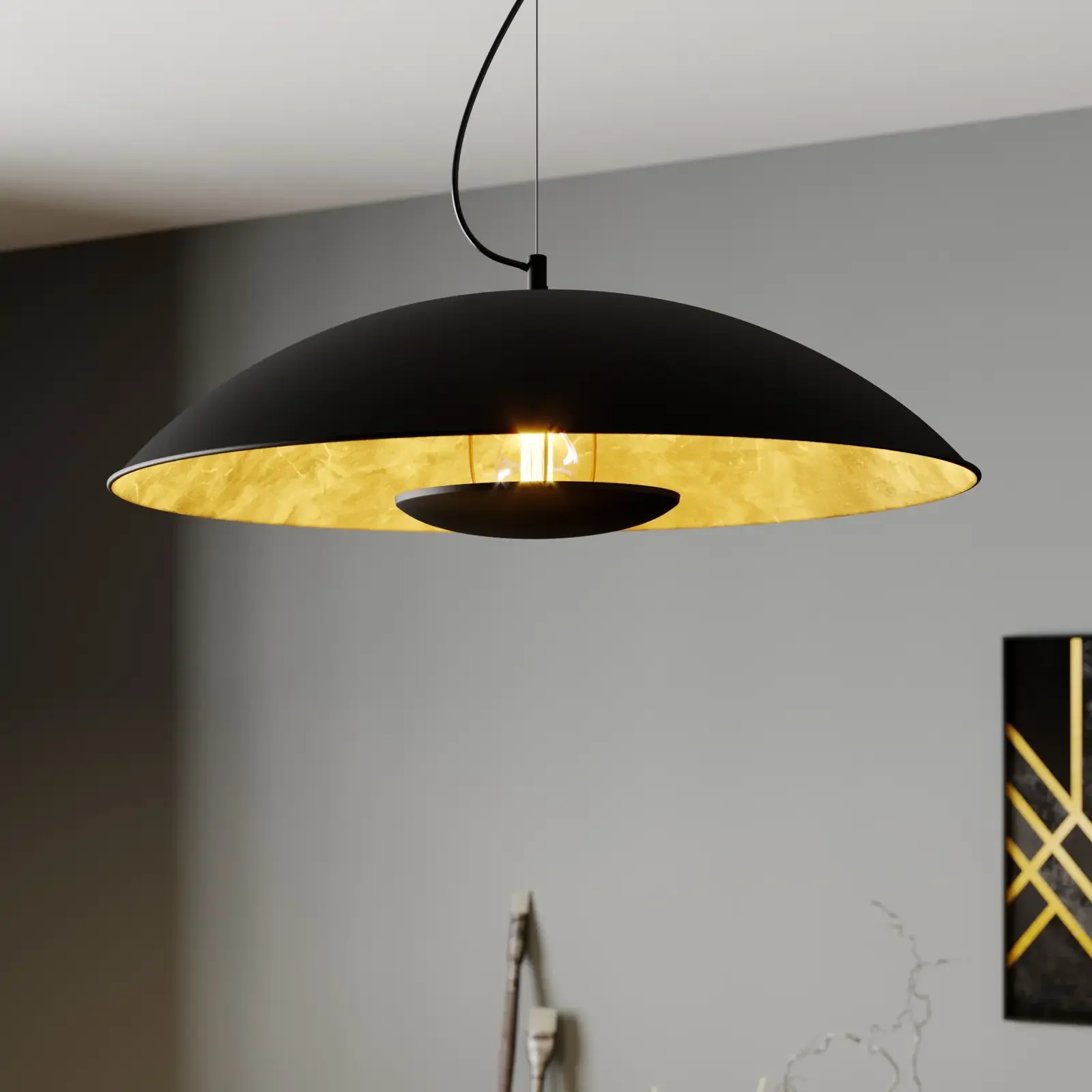 Lampa wisząca Emilienne z oświetleniem pośrednim
