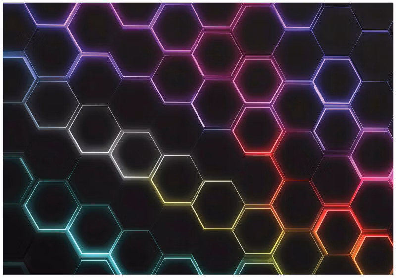 Fototapeta WALLARENA Dla Dzieci Na Flizelinie Dla Chłopca Hexagony 350×250 cm 1 szt.