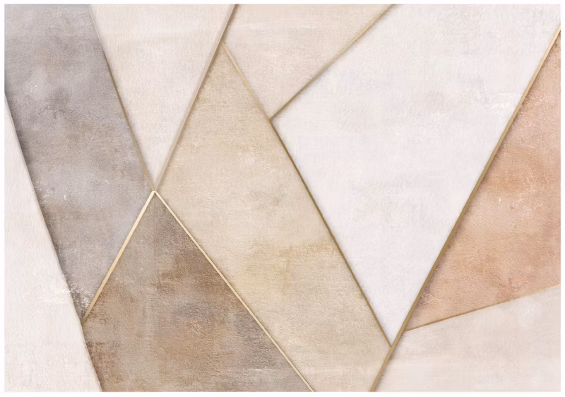Fototapeta WALLARENA Do Sypialni Salonu Na Flizelinie Abstrakcja Geometryczna Boho Beżowy 254×184 cm 16440V4 1 szt.
