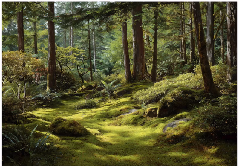 Fototapeta WALLARENA Do Sypialni Salonu Na Flizelinie Las Natura Drzewa Zielony 350×250 cm 16389VX7 1 szt.