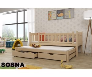 Łóżko piętrowe AMELIA 90×200 + materace