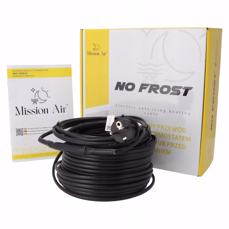 Kabel grzewczy przewód grzejny z termostatem NO FROST 35M 1 szt