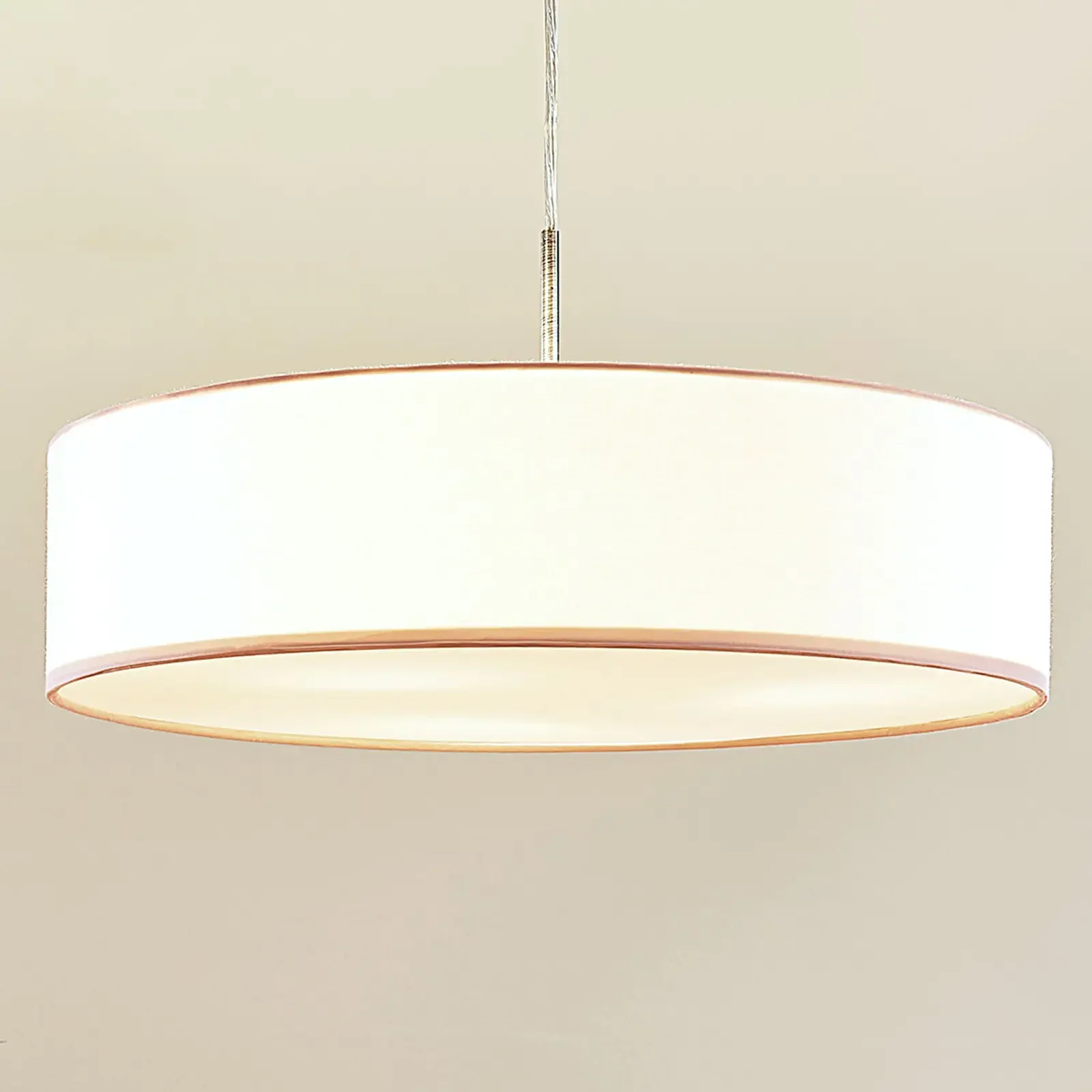 Lampa wisząca Sebatin z diodą LED E27, 50 cm, biała