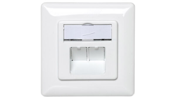 Gniazdo teleinformatyczne natynkowe 2x RJ45 STP kat. 5e DN-9002-N
