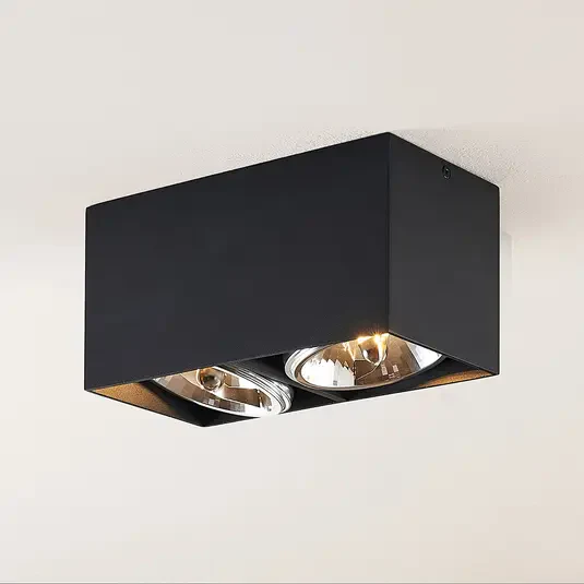 Lampa sufitowa Arcchio Jarle, podwójna czarna