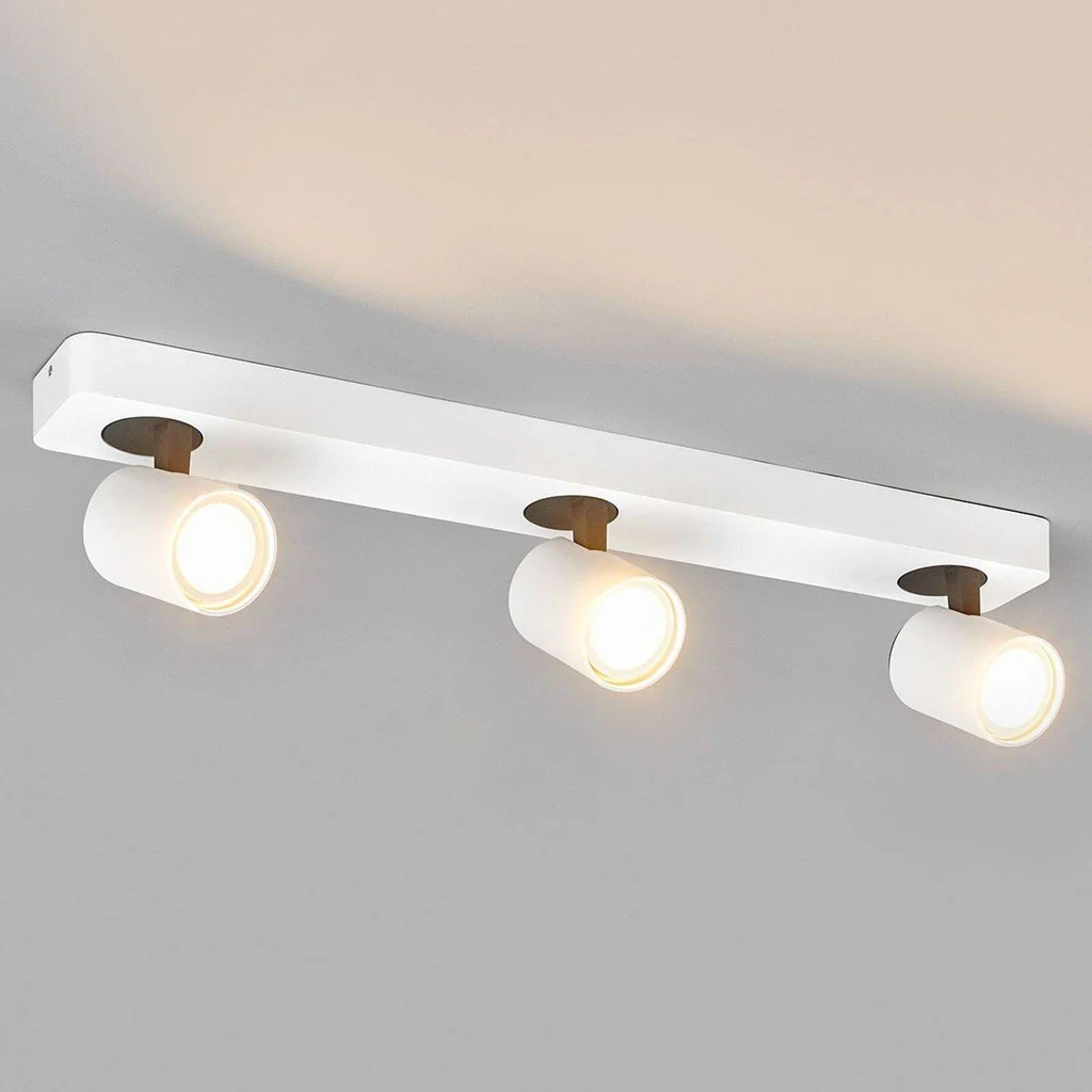 Reflektor LED Sean z trzema żarówkami, biały