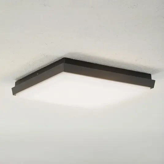 Lampa sufitowa zewnętrzna LED Lucande Amra, kwadratowa 30 cm