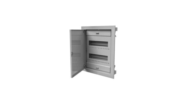 Rozdzielnica modułowa 2×12 podtynkowa RO-2 z metalowymi drzwiami IP40 (z N+PE) C.1524