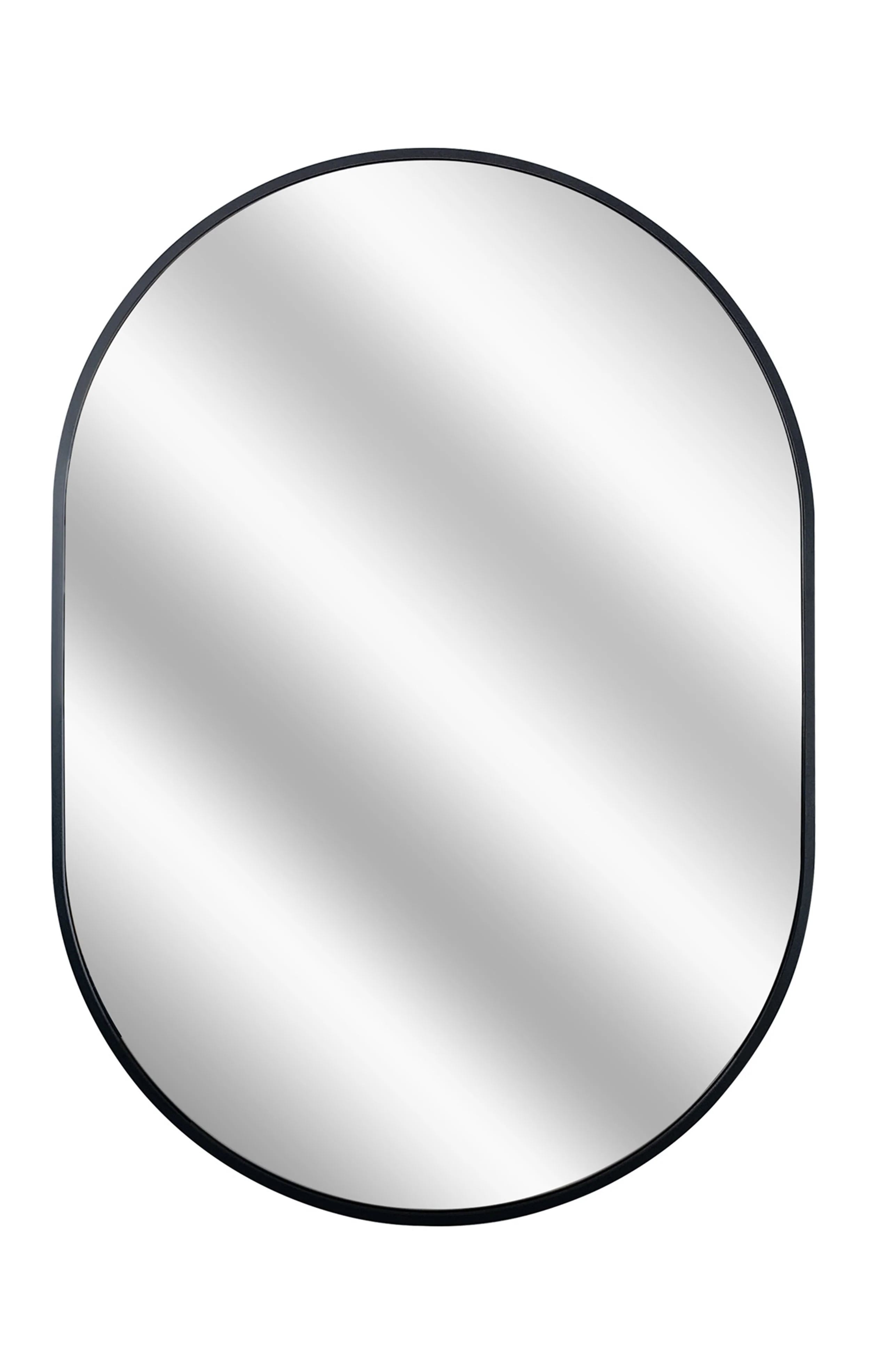 Lustro wiszące w aluminiowej ramie Eclipse 70×50 cm czarne