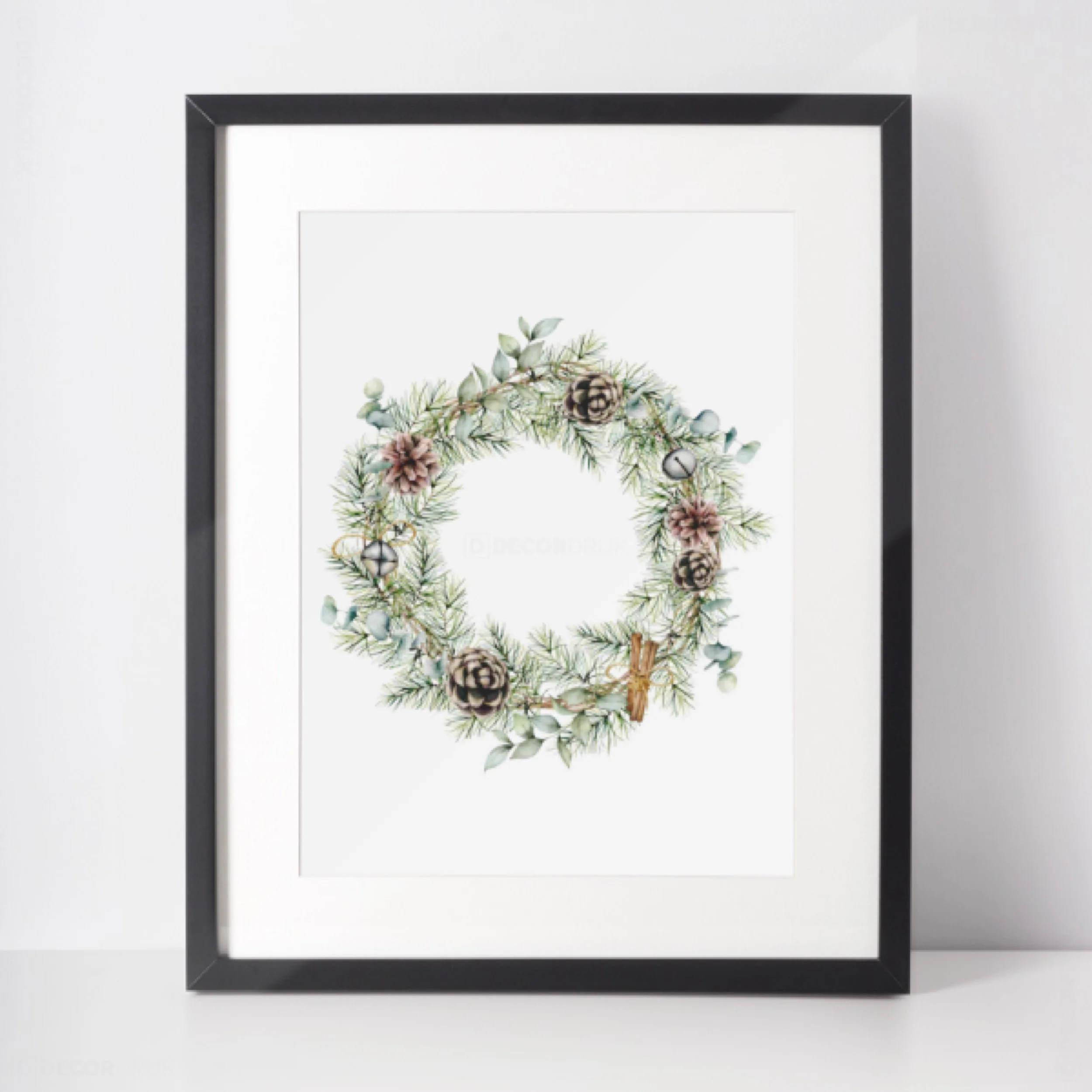 Plakat świąteczny Winter 30×40 cm wianek z szyszkami