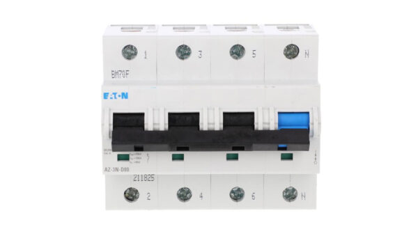 Wyłącznik nadprądowy 3P+N D 80A 20kA AC AZ-3N-D80 211825