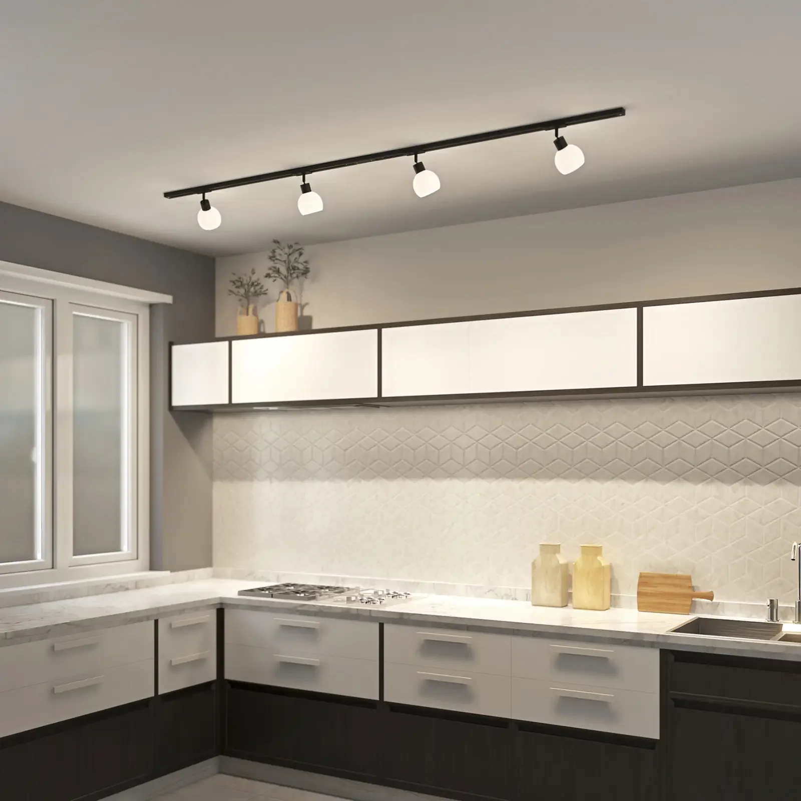 Lindby Jeanit 1-fazowa szyna LED, czarna