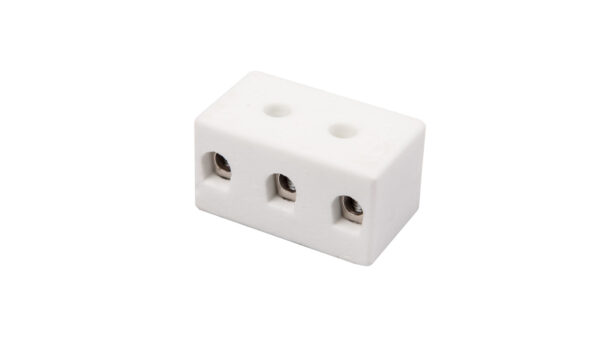 Złączka gwintowa porcelanowa 10mm² 3-tory biała z 2 otworami montażowymi CPO-15A-3P 80723516