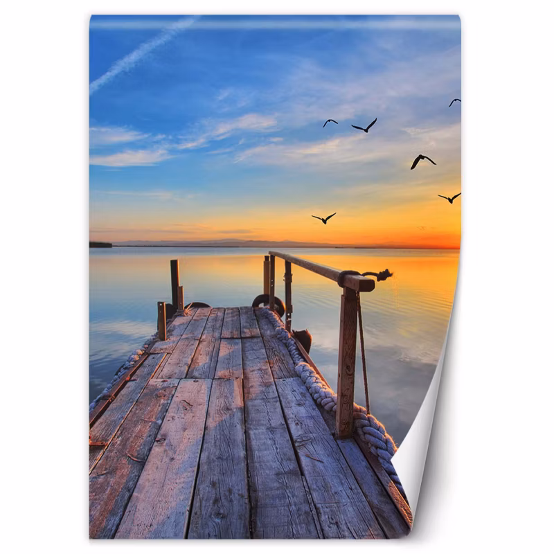 Fototapeta Feeby Wschód słońca nad jeziorem 200×280 1 szt