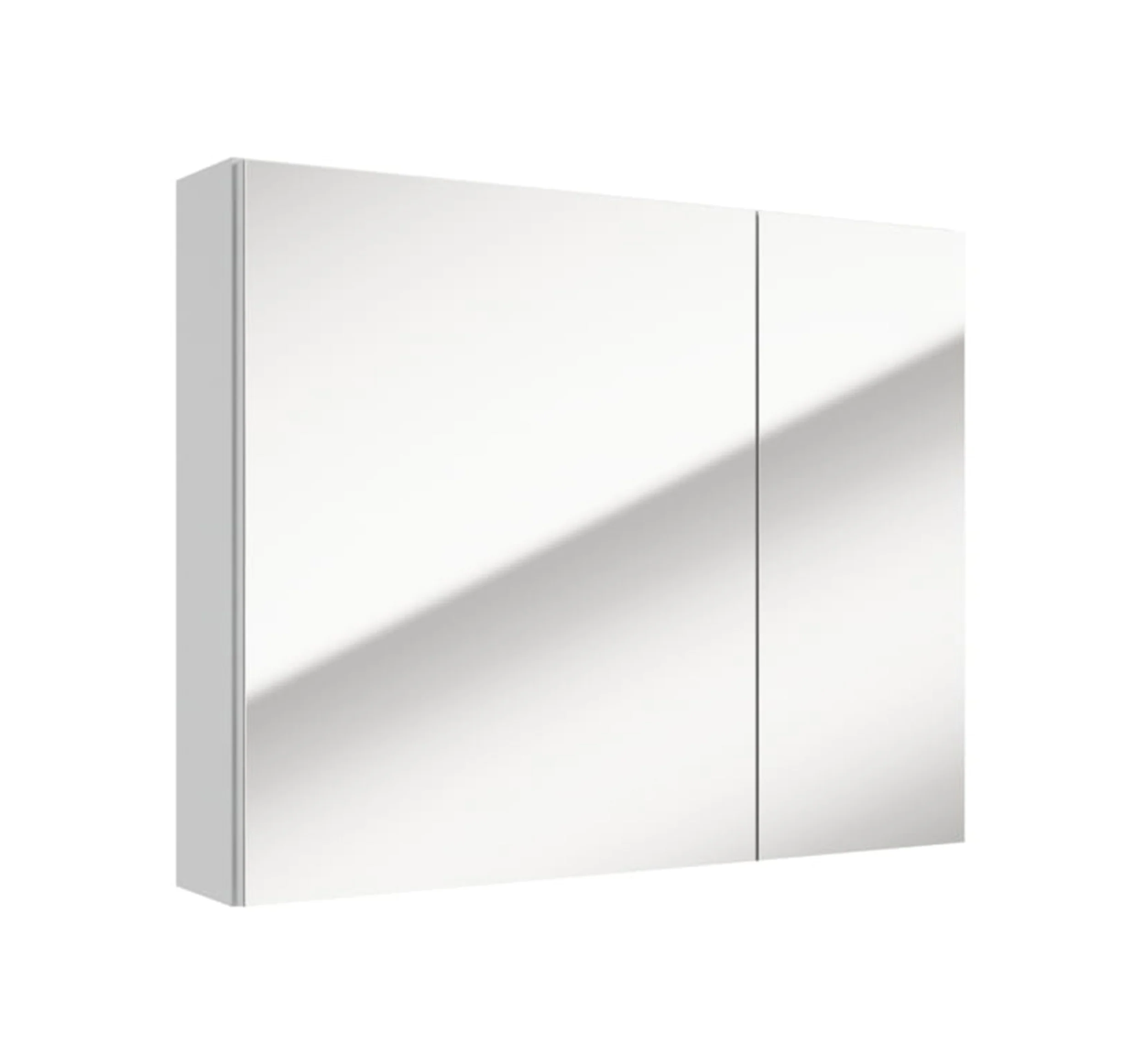 Szafka łazienkowa wisząca Stouq 80x60x15 cm z lustrem biała