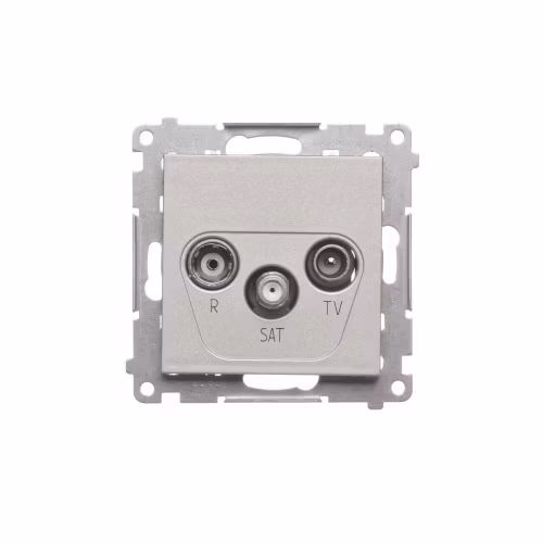 Gniazdo antenowe R-TV-SAT końcowe Simon 55 aluminium mat TASK.01/143 1szt