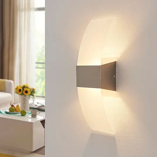 Dekoracyjna lampa ścienna LED Harry, matowy nikiel