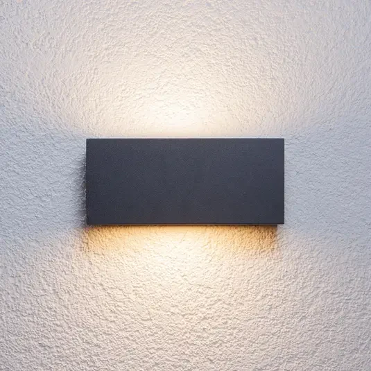 Bente – lampa ścienna zewnętrzna narożna, grafitowa