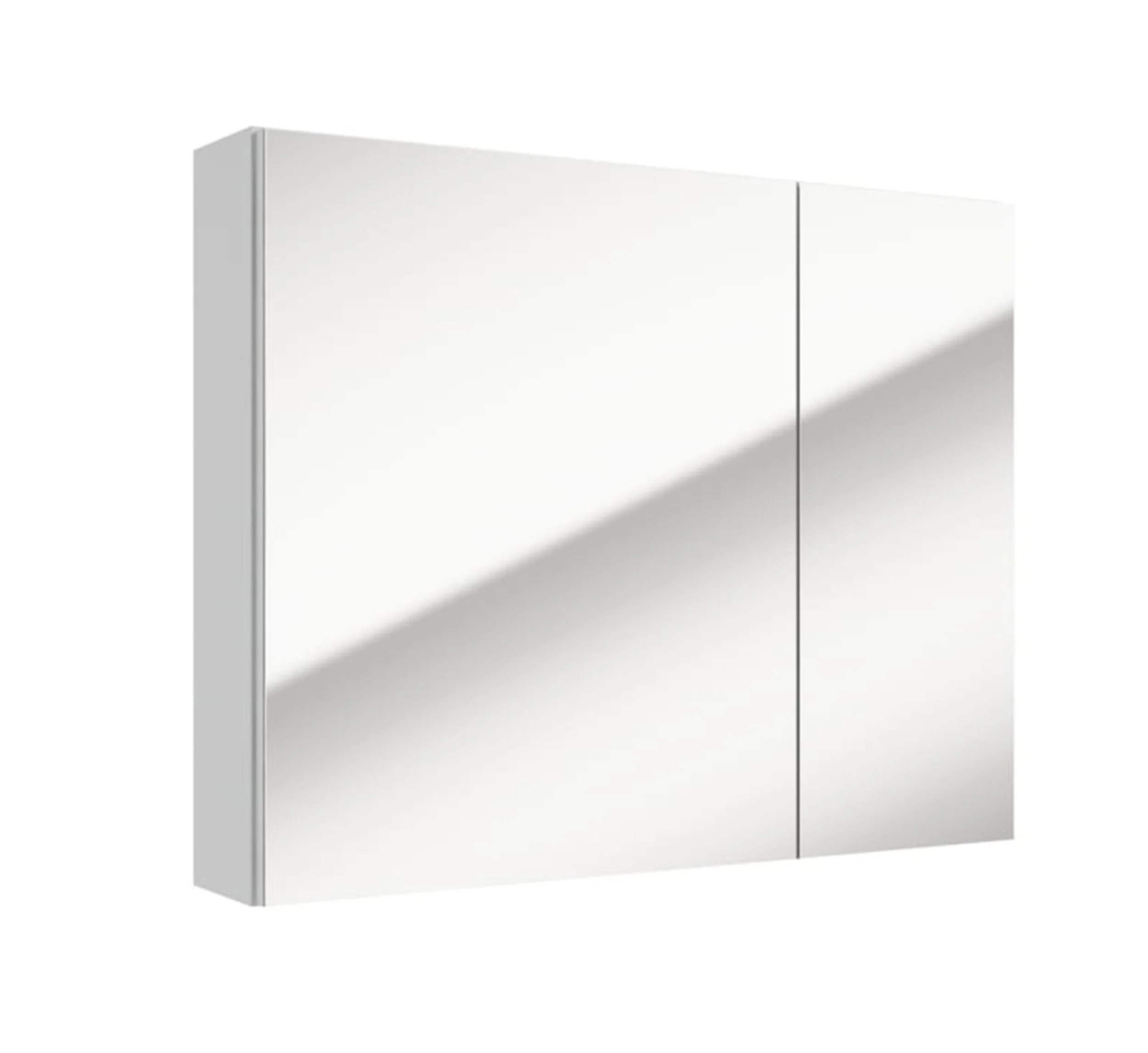 Szafka łazienkowa wisząca Stouq 75x60x15 cm z lustrem biała