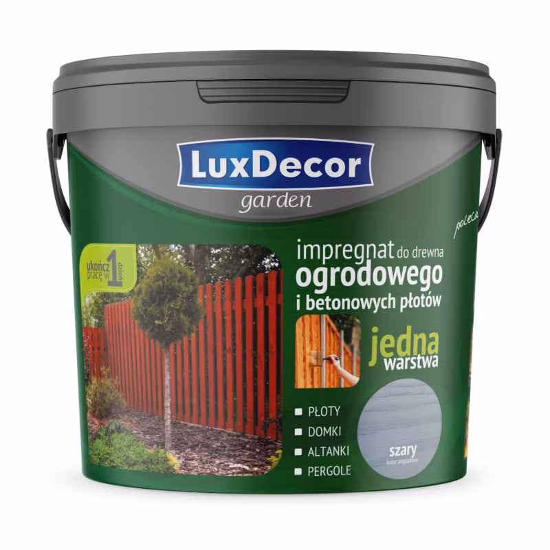Impregnat do drewna ogrodowego Luxdecor garden szary 4,5l 1szt