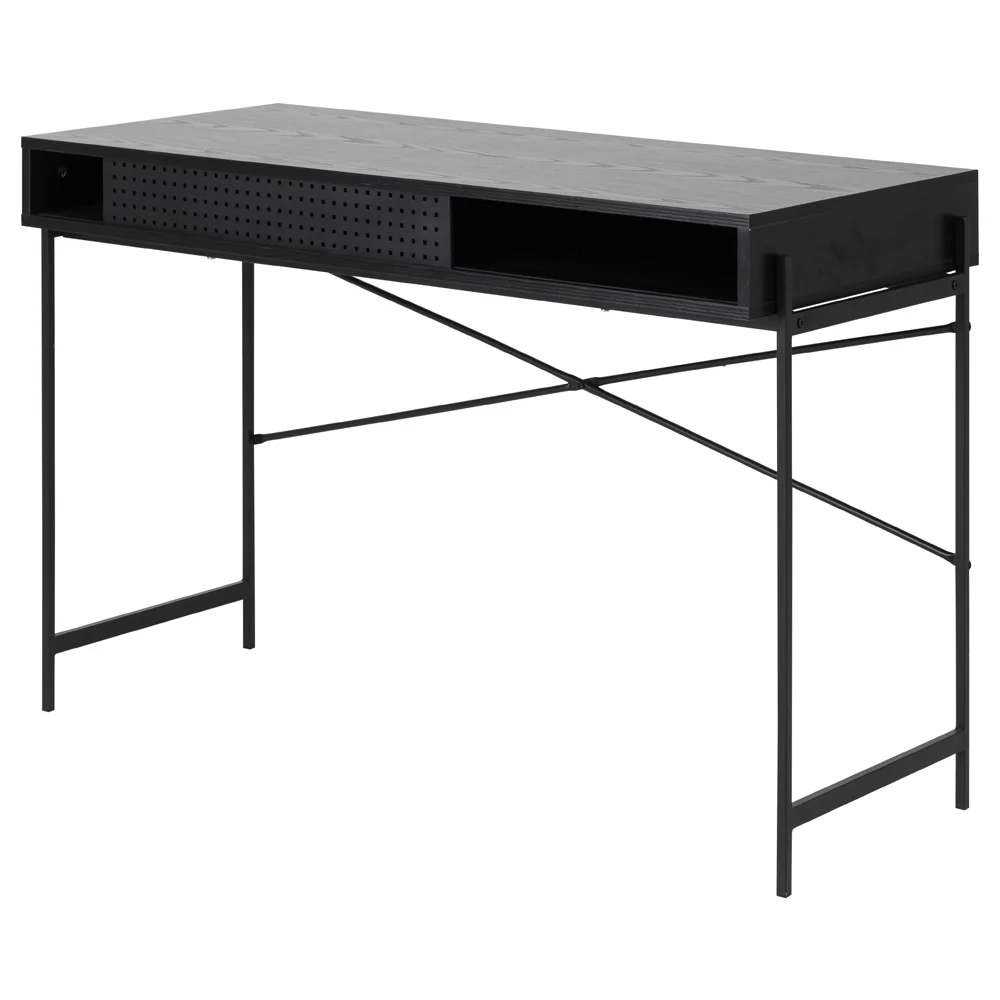 Biurko industrialne Duffman 110×50 cm ze schowkiem pod blatem