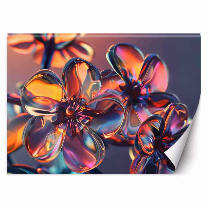 Fototapeta Feeby Szklane kwiaty w pastelowych barwach 150×105 1 szt