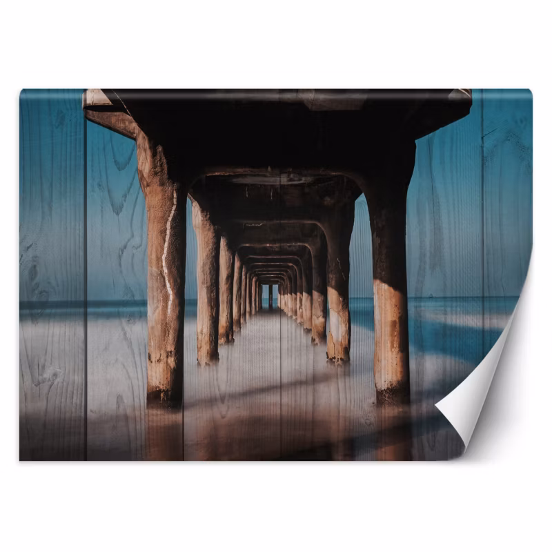 Fototapeta Feeby Tunel drewniany pod molo 200×140 1 szt