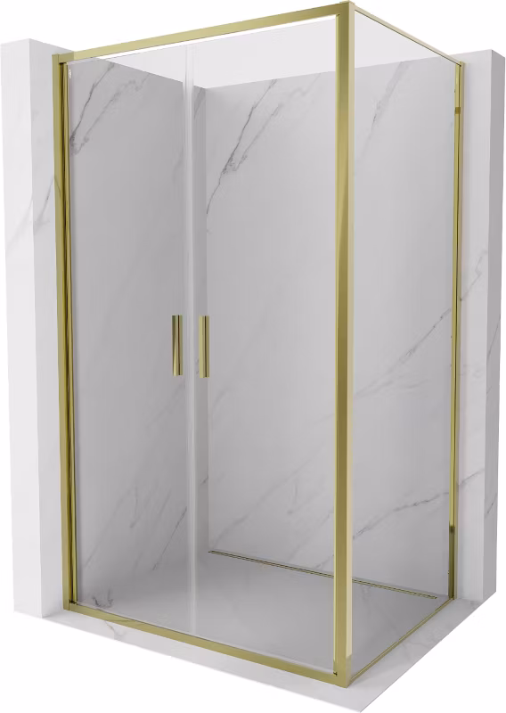 Kabina prysznicowa Mexen Exo uchylna 90 x 80 cm transparent złota 1 szt.