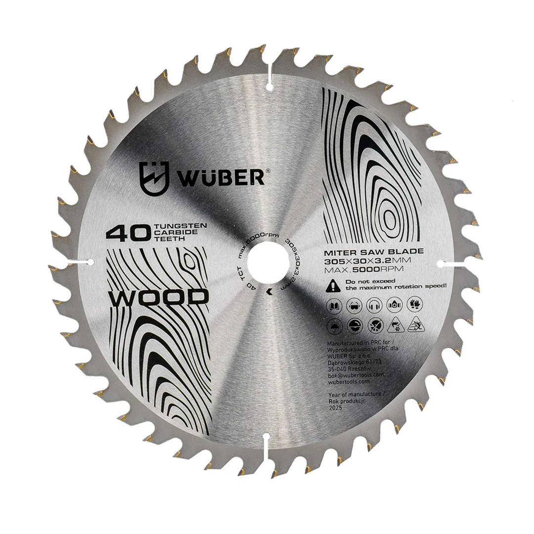 Tarcza widiowa do drewna 305×30 mm 40T WUBER