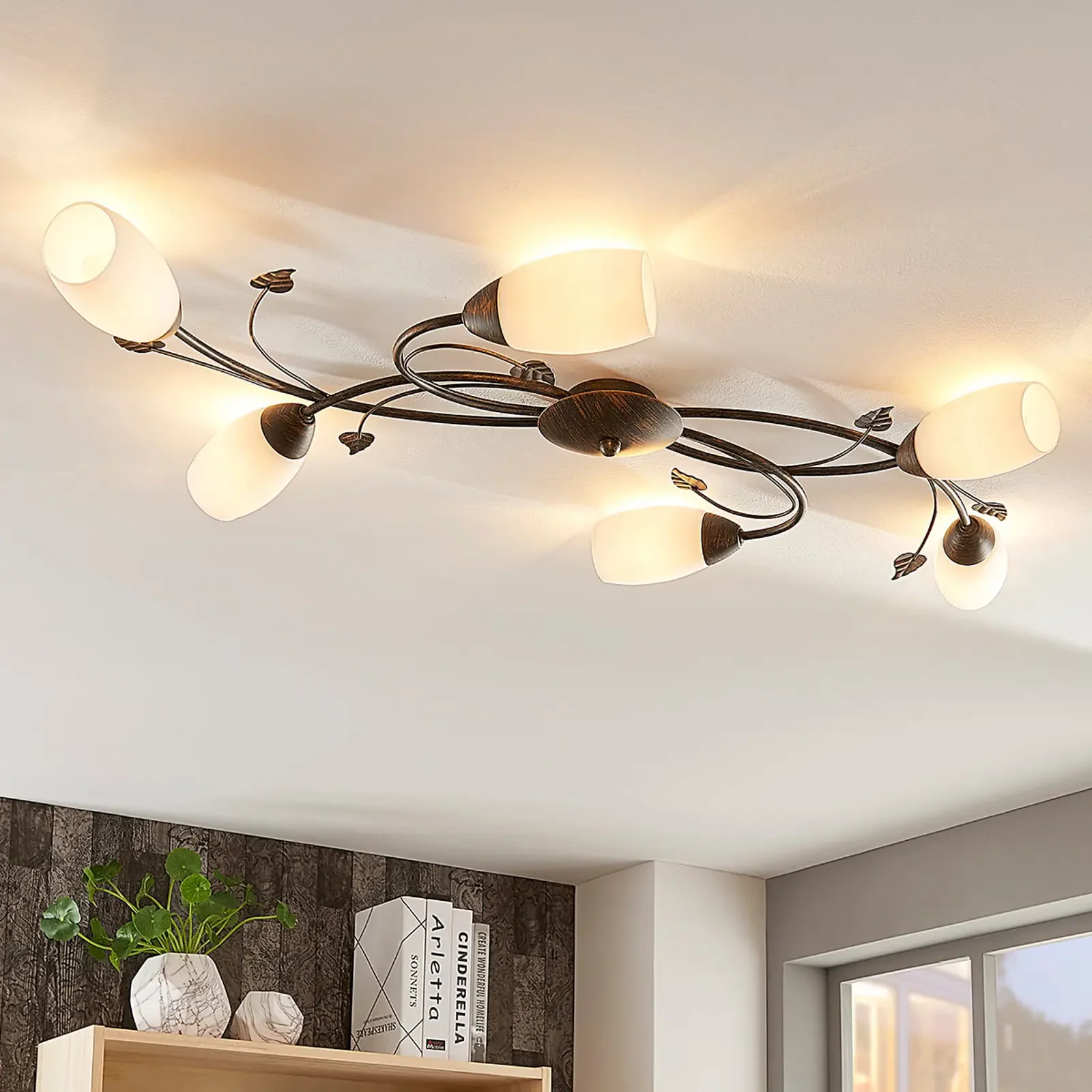 Lampa sufitowa LED Stefania, sześciopunktowa