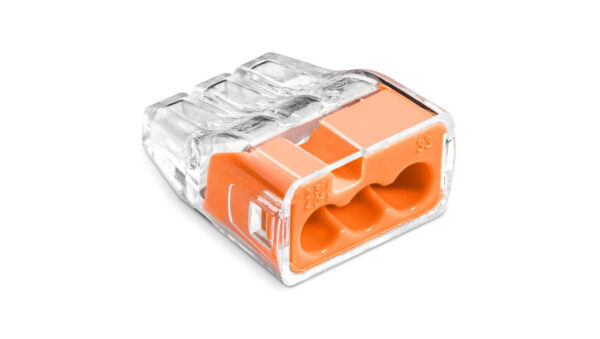 Szybkozłączka SCP3 IDEALNA wtykowa do drutów i wielodrutów 3-torowa 4mm² 32A 450V 88000008S /100szt./
