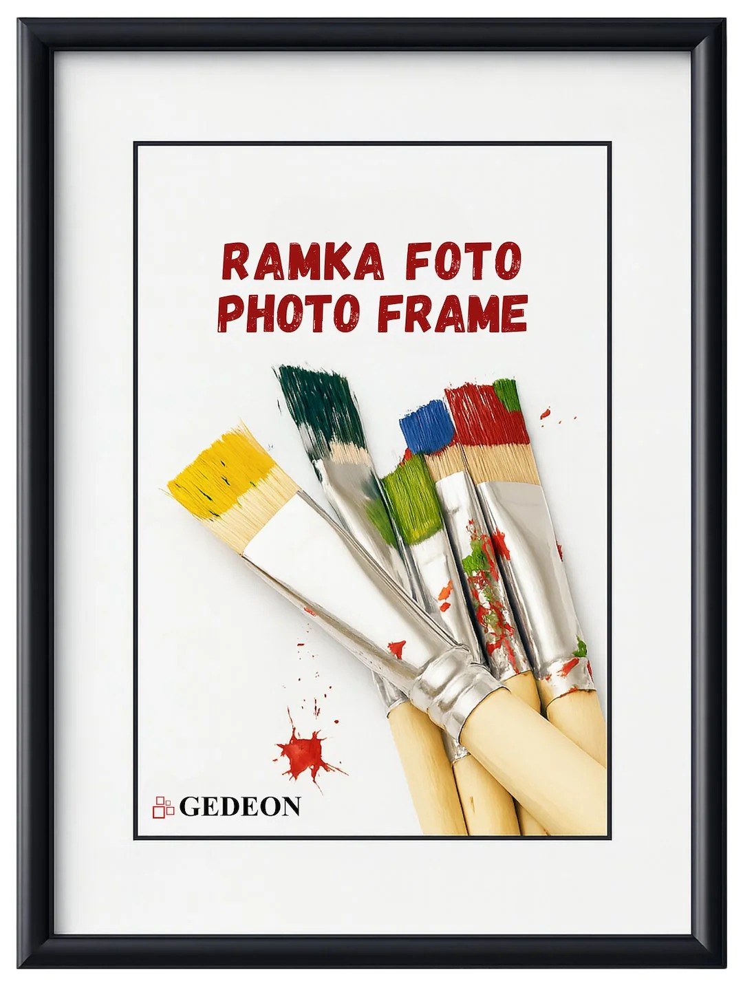 Ramka plastikowa 10×15 BB1015B czarna szkło